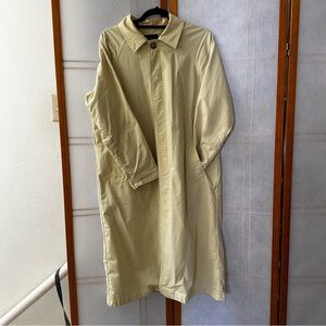 Vintage Sweet butter yellow French unisex trench coat size M